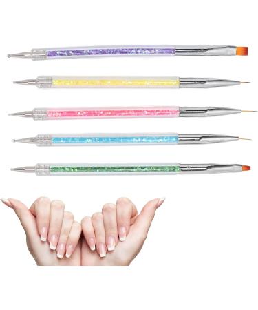 Nail Art Brush Compact Portable Nylon Hair Double Headed Nail Dotting Pen Professional for Women Girls for Nail Artist for Nail Salon for Home - Buy Online on GoSupps.com