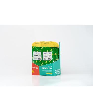 Lecka Energy Gel - Banana Flavor 12 Gels | Natural Energy & Electrolytes for Endurance Exercise Made with Real Fruits & Basil Seeds - Buy Online on GoSupps.com