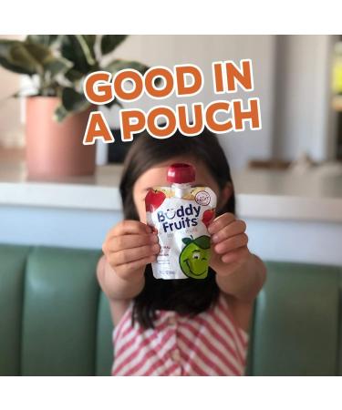 Buddy Fruits Pure Blended Fruit To Go 36PK | Apple, Mango, Banana & Passion Fruit Applesauce | Non GMO, Vegan, Gluten Free | 100% Real Fruit | No Sugar, No Preservatives | Kosher Certified | 3.2oz Pouch - Buy Online on GoSupps.com