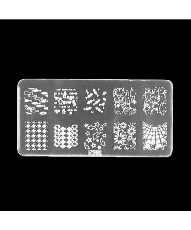 Bodhi2000 Nail Art Stamping Kit 1 Stamping Plate +1 Stamper + 1 Scraper Manicure Stamping Kit work for Nail Art Design and Decoration Template Random - Buy Online on GoSupps.com