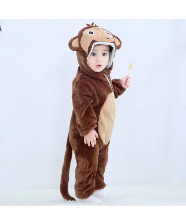 COOKY.D Unisex Winter Animal Hooded Baby Romper - Dark Brown (6-12 Months) - Buy Online on GoSupps.com