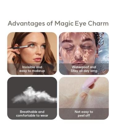 Eye Charm Double Eyelid Tape - Invisible Lifting Strips for Hooded Eyes | 200 Single-Sided 4mm Eye Lid Strips - Perfect for Droopy Eyelids - Buy Online on GoSupps.com
