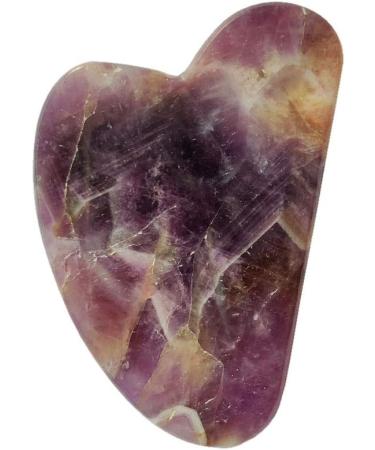 Buy Amethyst Gua Sha - Natural Skin Care Healing Tool | Handmade Purple Facial Massager - Buy Online on GoSupps.com