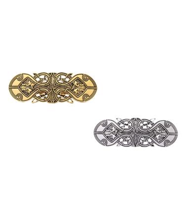 Lurrose Vintage French Hair Clips - 2pcs Celtic Knots Viking Hairpins for Women & Girls - Elegant Long Hair Jewelry - Buy Online on GoSupps.com