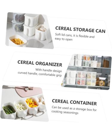 Alipis 6 Pcs Storage Box with Handle Cereal Refrigerator Organizer Keeper Kitchen Food Organizer re-usable - Buy Online on GoSupps.com