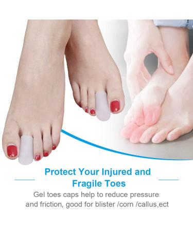 Toe Cushion Hose - Angrek 10 Pairs Silicone Adjustable Toe Caps for Pain Relief & Protection from Ingrown Toenails & Friction - Buy Online on GoSupps.com