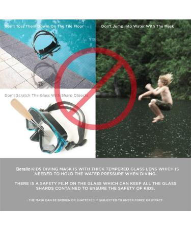 Berallo Kids Snorkel Gear | Anti-Fog Diving Mask for Children 5-12 | Swimming Goggles | Blue - Buy Online on GoSupps.com