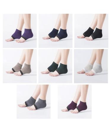 Rishaca Moisturizing Gel Socks for Cracked Heels Treatment - 10 Pair Black Silicone Socks for Dry Foot Skin Care - Buy Online on GoSupps.com