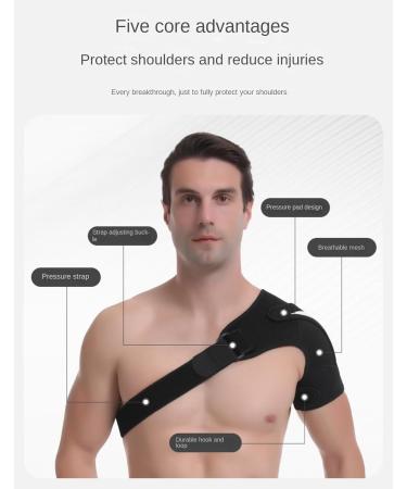 Adjustable Neoprene Shoulder Support Brace for Rotator Cuff Injury - Compression Wrap for Men & Women - Buy Online on GoSupps.com