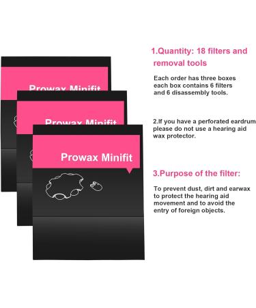 Buy ProWax MiniFit Hearing Aid Cerumen Filter - 3 Pack with 18 Pieces & Tools | Best Wax Protection for Hearing Aids - International Shipping Available - Buy Online on GoSupps.com