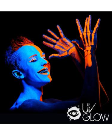 UV Glow Blacklight Face and Body Paint 0.34oz - Set of 7 Neon Fluorescent Tubes - Buy Online on GoSupps.com