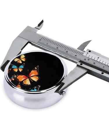 Pretty Butterfly Printed Mini Pill Box - 3 Compartment Portable Organizer for Travel Home & Office - Buy Online on GoSupps.com