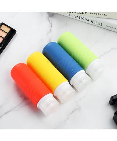 Shop Gemice Silicone Travel Bottles Set - 4 Leak-Proof 90ml Containers for Lotion & Shower Gel | BPA-Free & FDA Approved - Perfect for Your Travel Needs! - Buy Online on GoSupps.com