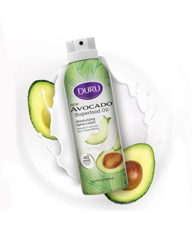Duru Avocado Moisturizing Spray Lotion - 48 Hour Hydration for Dry Skin Repair | Body Moisturizer with Superfood Avocado Oil | Skin Care for Women, Men, Kids - Buy Online on GoSupps.com