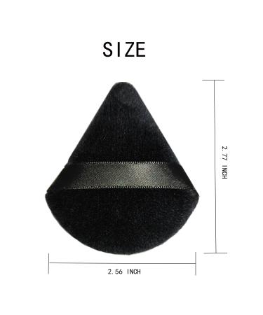 40-Pack Powder Puff Soft Makeup Sponge Velour Triangle Puffs for Loose & Setting Powder Cosmetic Foundation | Perfect Stocking Stuffers for Women (Black & Pink - Buy Online on GoSupps.com