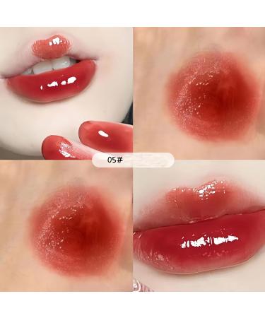 5pcs Mirror Water Lip Gloss Set - Cute Bear Jelly Lipstick Moisturizing Long Lasting Korean Style Liquid Lipstick Multicolor Hydrating Lip Stain Gift Set - Buy Online on GoSupps.com