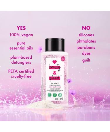 Lo.ve Bea.uty And Pla.net Rice Water & Angelica Seed Oil Conditioner - Silicone-Free Paraben-Free 400ml for Curls & Waves - Best Hydration & Nourishment - Buy Online on GoSupps.com