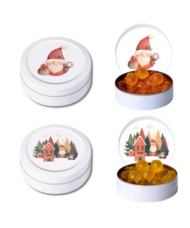 Set of 2 Honey & Mint Craft Candy Boxes - Christmas Special Edition - Holiday Gift - Guest Gift - 45g - Duo 3