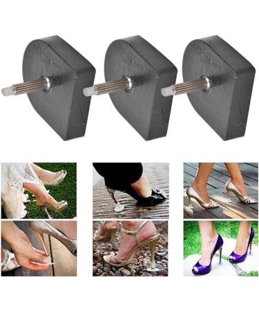 High Heel Tips Replacement Kit - 10 Pairs Women's Shoe Repair Dowels & Pin Tips (Black 16x16 - Buy Online on GoSupps.com