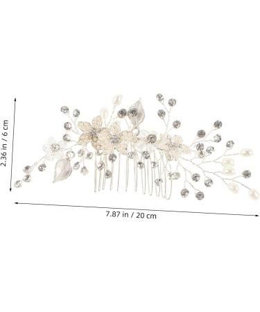DOITOOL Prom Bridal Hair Clip Bridal Headpiece Pearl Flower Hair Comb Pearl Hair Clip Women Hairpin Rhinestone Barrettes Pearl Hair Barrettes Hair Pin Crystal Alloy Bride White - Buy Online on GoSupps.com