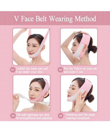 XBFOCNH V Face Masks Reusable V-Line Mask for Double Chin and Saggy Face Skin Light Pink - Buy Online on GoSupps.com