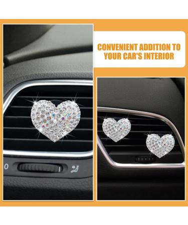 Buy SOLUSTRE Bling Heart Air Vent Clips - 2pcs Car Decoration & Freshener Accessories for Stylish Interior Decor - Buy Online on GoSupps.com