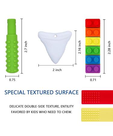 Sensory Chew Necklace Set for Kids - 6 PCS Silicone Teething Toys for Babies with Autism, ADHD, Anxiety - Easy to Clean - Buy Online on GoSupps.com