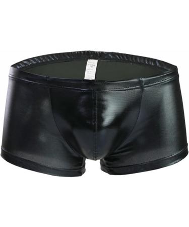 Duohropke Men's Shine Metallic Shorts | Hot Pants & Boxer Trunks | Glitter Beach & Gym Shorts - L 01 Black - Buy Online on GoSupps.com