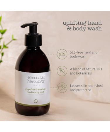 Elemental Herbology Grapefruit & Mandarin Hand & Body Wash - Revitalizing Citrus Body Wash with Essential Oils - Cruelty Free & International Shipping - Buy Online on GoSupps.com