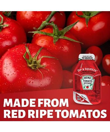 Heinz Tomato Ketchup Dip And Squeeze - Pack of 50 (0.95 oz) Single Serve Ketchup Pockets for On-The-Go Meals - Buy Online on GoSupps.com
