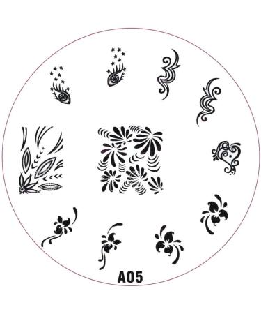 ++SPECIAL ITEM++ Stamping stencil A-Series: A05 Eyes Flowers