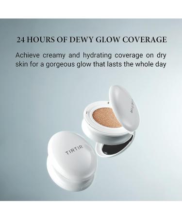 TIRTIR My Glow Cream Cushion 17C Porcelain 0.6 oz - Long Lasting Glow 24-Hour Formula - 0.63 Ounce - Buy Online on GoSupps.com