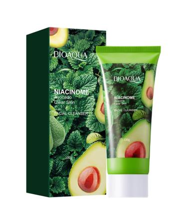 BIOAQUA Beauty Avocado Fresh Clear Skin Pores Facial Cleanser Dense Foam Refreshing 100g / 3.38oz