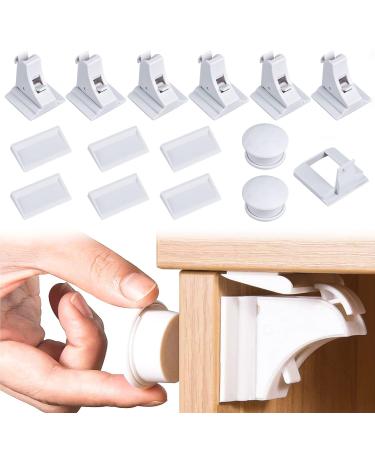 Child protection cabinet magnetic baby drawer lock baby security cabinet lock (6 locks and 2 keys) |Drawer lock for the kitchen bedroom and living room
