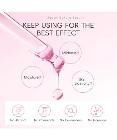 ACSUSS Cherry Blossom Skin Essence 30ml Lightweight Facial Moisturizer for Women Girls Hydrating Daily Care for Glowing Skin Pink One Size One Size Pink - Buy Online on GoSupps.com