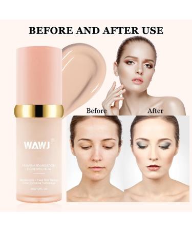 WAWJ Color Changing Foundation Long-Lasting Foundation Liquid Foundation for Face Concealer Long-Lasting and Lightweight - Buy Online on GoSupps.com