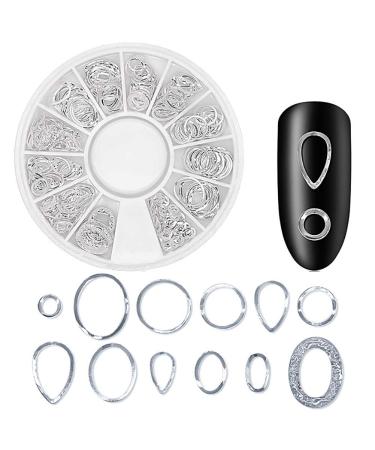 DANNEASY Gold Silver Nail Charms Set with Tweezers & Wax Pen - 3D Metal Studs for Manicure Tips and Nail Decoration (6 Wheels) - Buy Online on GoSupps.com