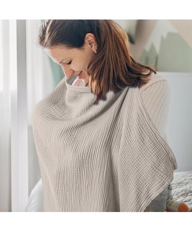 Dasiautoem Multi-Purpose Breastfeeding Cloth - Lightweight Soft Cotton Scarf & Apron Cover for On-the-Go Moms | Ideal Baby Shower Gift - Buy Online on GoSupps.com