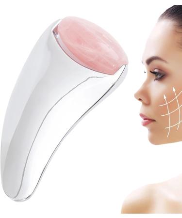 Fovolat Guasha Roller For Face - Metal Face Massager Lifting Roller - Skin Care Facial Rolling Massager For Neck Chin Eyes Cheekbones Nose Forehead Silver Scraping Board + Rose Roller - Buy Online on GoSupps.com