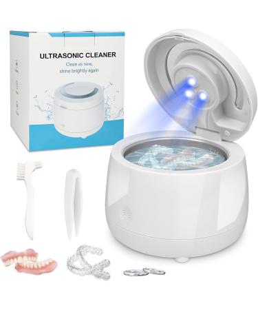Bibykivn Ultrasonic Cleaner Ultrasonic Cleaner UV 43000Hz Ultrasonic Cleaner Eyeglass Cleaner for Cleaning Jewelry Dentures Watches Glasses Rings Necklaces (White)