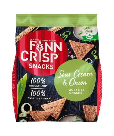 FINN CRISP Wholegrain Snacks - Rye Sour Cream & Onion Flavor 150g