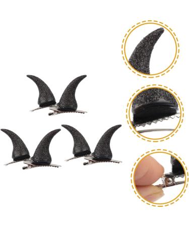 FRCOLOR 12 Pairs Horn Hairpin Horns Barrettes Halloween Evil Hairpin Halloween Devil Horn Hair Clips Goody Hair Clips for Women Hair Clip for Women Miss Metal Trumpet Universal - Buy Online on GoSupps.com