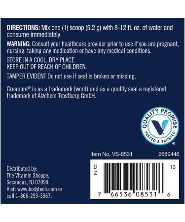 German Creatine with Creapure a" for Enhanced Strength Size and Power (11.01 oz./60 Servings) - Buy Online on GoSupps.com