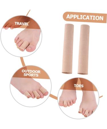 Healvian Silicone Toe Tubes - 4 Pcs Toe Sleeves Protector for Men - Flexible Toe Covers for Pain Relief and Care - Buy Online on GoSupps.com