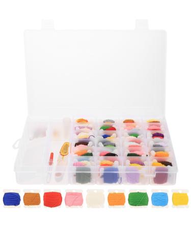 Exceart 3 sets embroidery tools cross-kit cross sewing yarn wrapping board embroidery thread kit sewing yarn organizer cross deliveries cross-accessories for dental floss polyester child tool holder threading different colors x 3 pieces 3.8x3.5cmx3pcs
