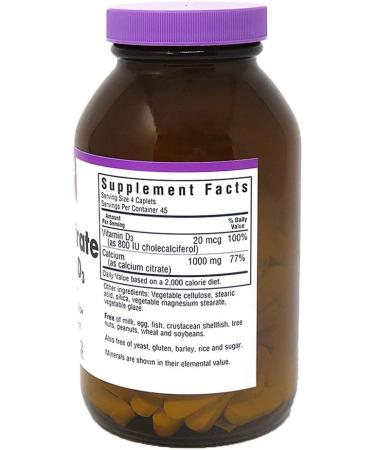 Buy Bluebonnet Nutrition Calcium Citrate Plus Vitamin D3 - 180 Caplets for Strong Bones - Buy Online on GoSupps.com