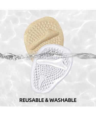 Premium Metatarsal Pads for Women - Silicone Ball of Foot Cushion Inserts | All-Day Pain Relief | Light Yellow & Transparent - Buy Online on GoSupps.com