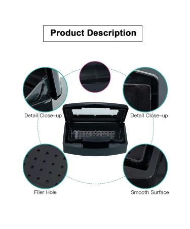 Plastic Nail Art Tool Sterilizer Tray - Clean & Sterilize Tweezers, Salon & Spa Equipment in Black - LXIANGN - Buy Online on GoSupps.com