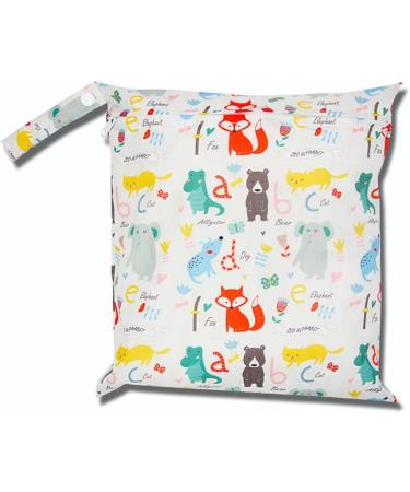 Buy Egurs Wetbag Waterproof Reusable Diaper Bag - White Zoo | Nappy Bag M 30x28cm - International Shipping Available - Buy Online on GoSupps.com