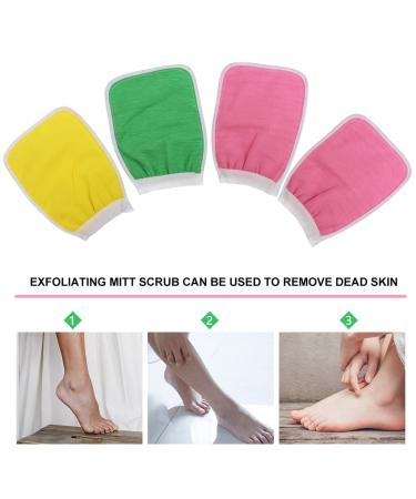 Beaupretty 4 Pcs Exfoliating Bath Scrub Gloves - Deep Clean Dead Skin - Spa Wash Mitts for Body Care - Buy Online on GoSupps.com